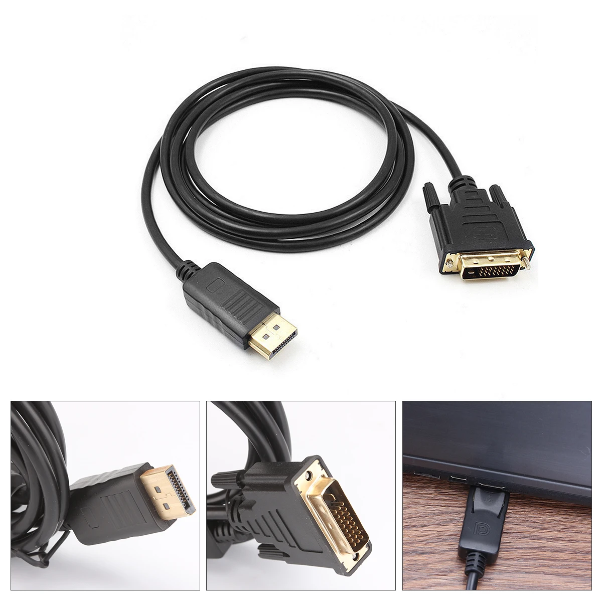 Порт дисплея Powstro 1 8 м/6 футов кабель 1080P к DVI D Штекерный Кабель адаптер для Lenovo Dell HP