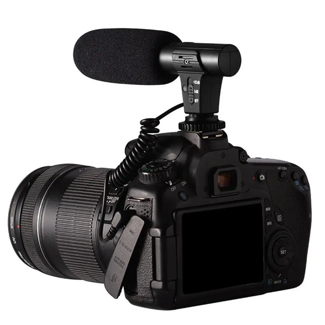 Микрофон камеры 4 K HD цифровая камера 130db 20db2db микрофон 50Hz 16 KHz черный ручной 41g