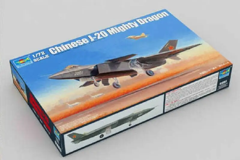 Trumpeter 01663 1/72 самолет J-20 могучий Дракон невидимая модель самолета-истребителя