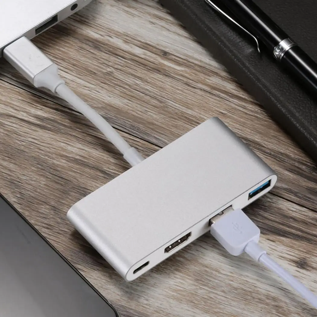 Usb type C адаптер многопортовый AV конвертер с 2 USB 3 0 в HD мультимедийный интерфейс