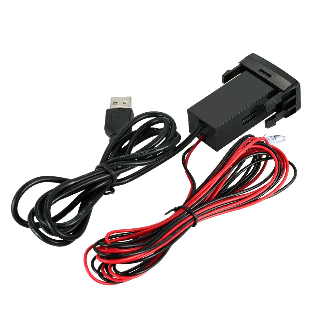 

Горячая Распродажа автомобиля 5V 2.1A USB Интерфейс гнездо Зарядное устройство + USB аудио Вход разъем для TOYOTA Hilux VIGO автомобиля развлечения разъе...