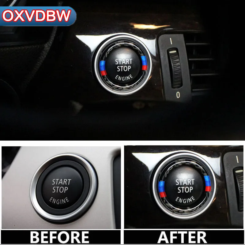 Для BMW E90 E92 E93 автомобильный двигатель старт стоп кнопка крышка наклейки