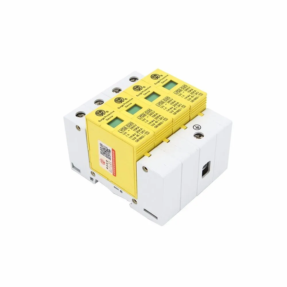 Защитное устройство от перенапряжения с защитой 3P + N 10ka ~ 20ka 275V 385V 420V Ac
