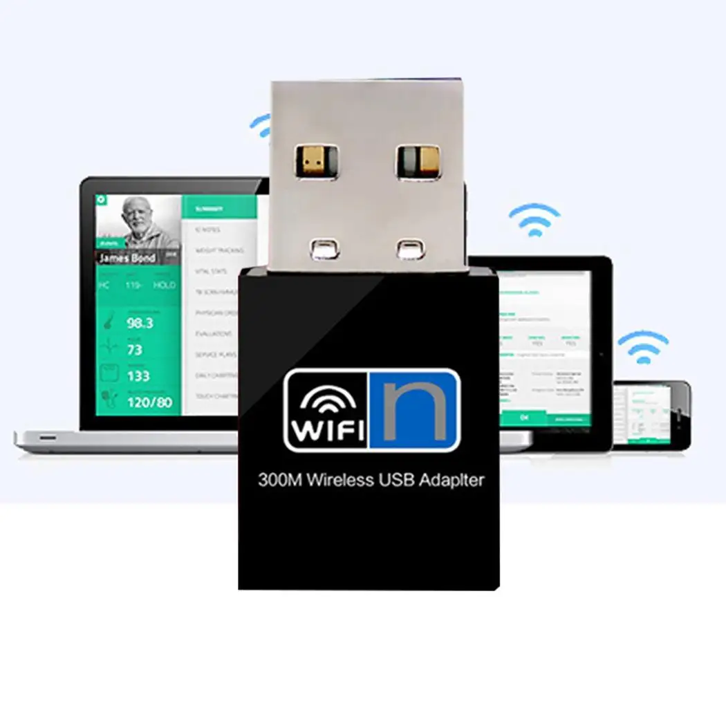 300 Мбит/с беспроводной мини Wi Fi USB адаптер Портативный Повседневный 2 0 4 ГГц WiFi сеть