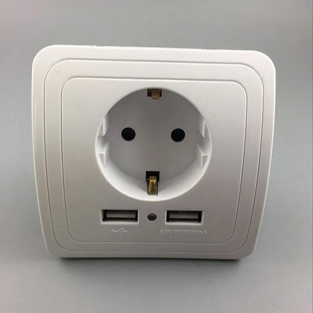 Настенное зарядное устройство с двумя USB-портами 16 А 250 В | Обустройство дома