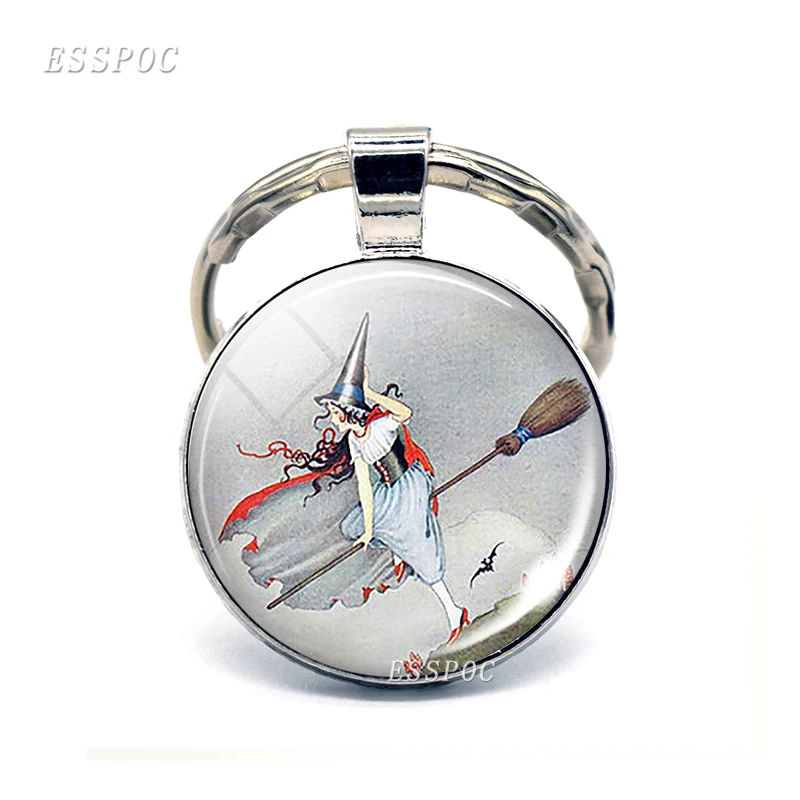 Брелок с котом ведьмы черный брелок подвеска волшебника час зуда стекло