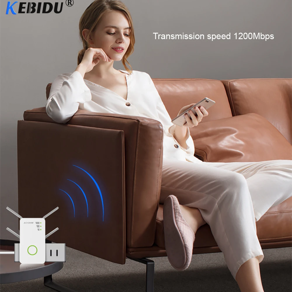 KEBIDU 2 4G/5G 1200 Мбит/с беспроводной-AC двухдиапазонный ретранслятор AP беспроводной