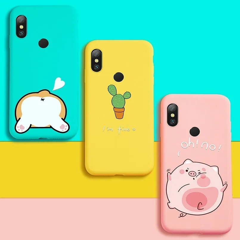 Силиконовый чехол для Xiaomi Redmi Note 6 Pro милый полный 5 7 6A Mi A2 Lite противоударный бампер