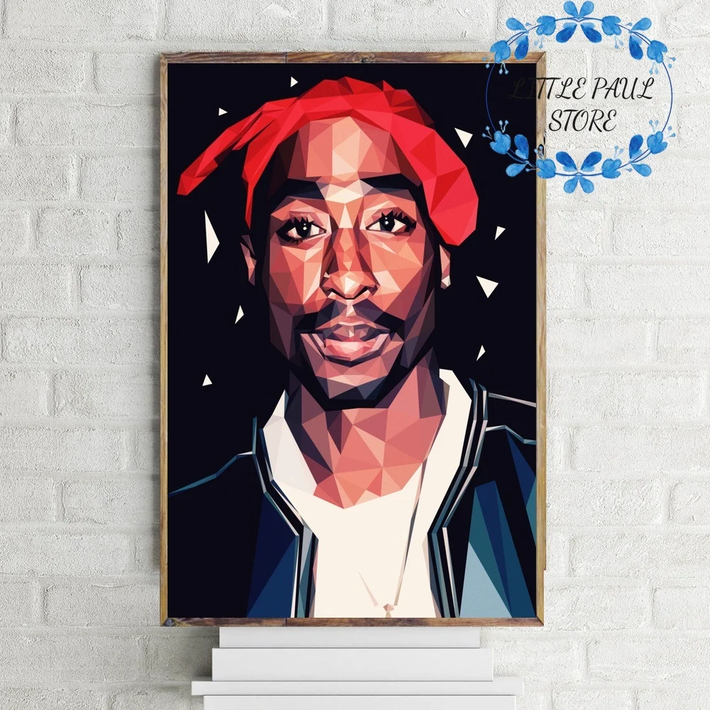 Художественный постер TUPAC SHAKUR на холсте музыкальный настенные картины для