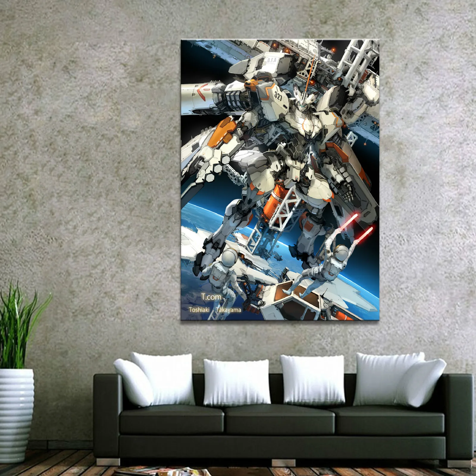 Настенная картина Gundam для домашнего декора модульная Картина на холсте 1 шт.