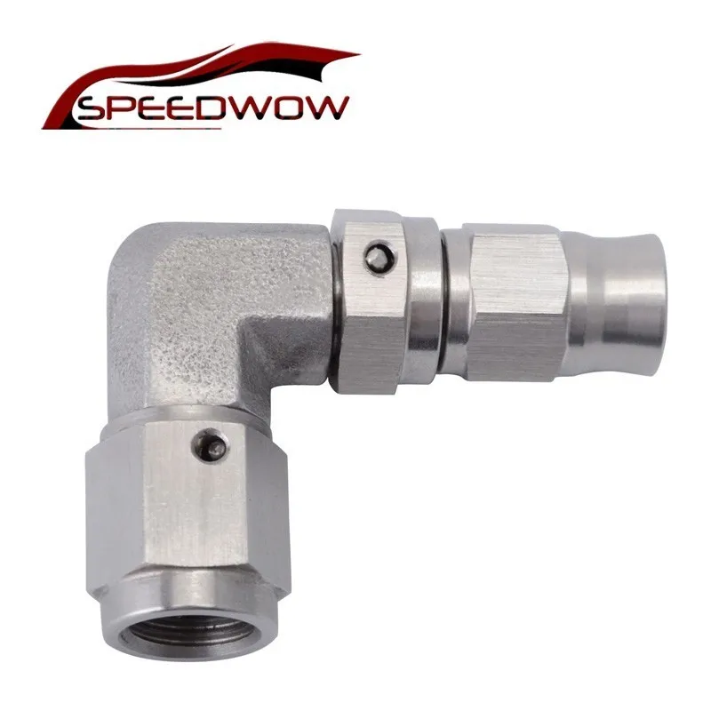 SPEEDWOW AN3 90 градусов Нержавеющая сталь Поворотный Масляный шланг PTFE тормоз Системы