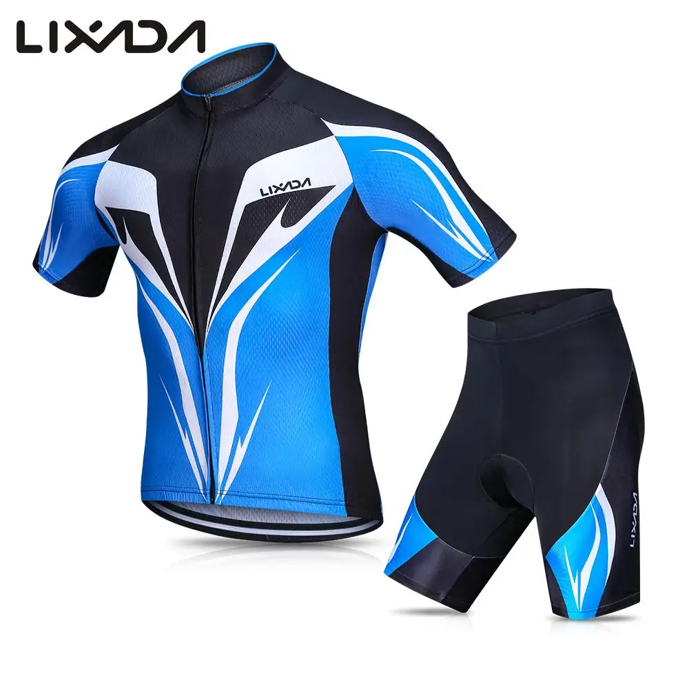 

Lixada Cycling Clothing Bike jersey 3D Pads Mens Ropa Ciclismo Bicycle summer TOPS pro Cycling Jerseys gel bike shorts