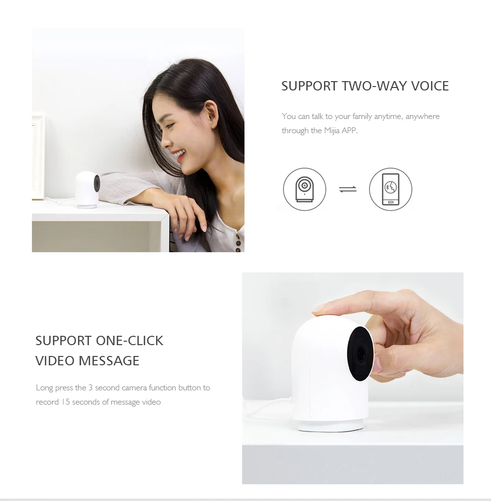 Xiaomi AQara G2 1080 P интеллектуальная сеть Камеры Скрытого видеонаблюдения Ночное