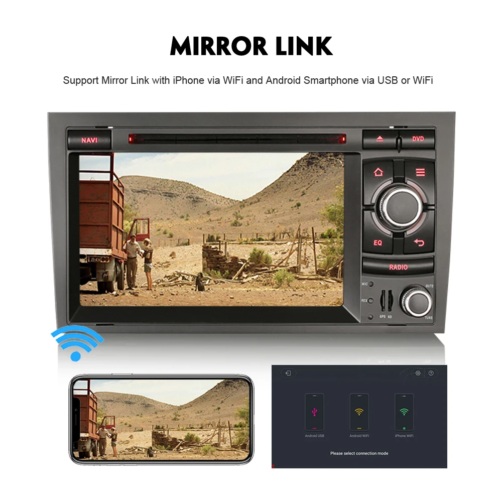 Android 8 1 Авторадио автомобильный стерео 2 Din SAT NAV GPS DAB + WiFi 4G Радио RDS DVD Bluetooth для AUDI A4 S4