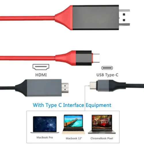 USB C Type к HDMI 4K кабель HDTV TV Цифровой AV адаптер для Android Samsung LG|Кабели HDMI| |