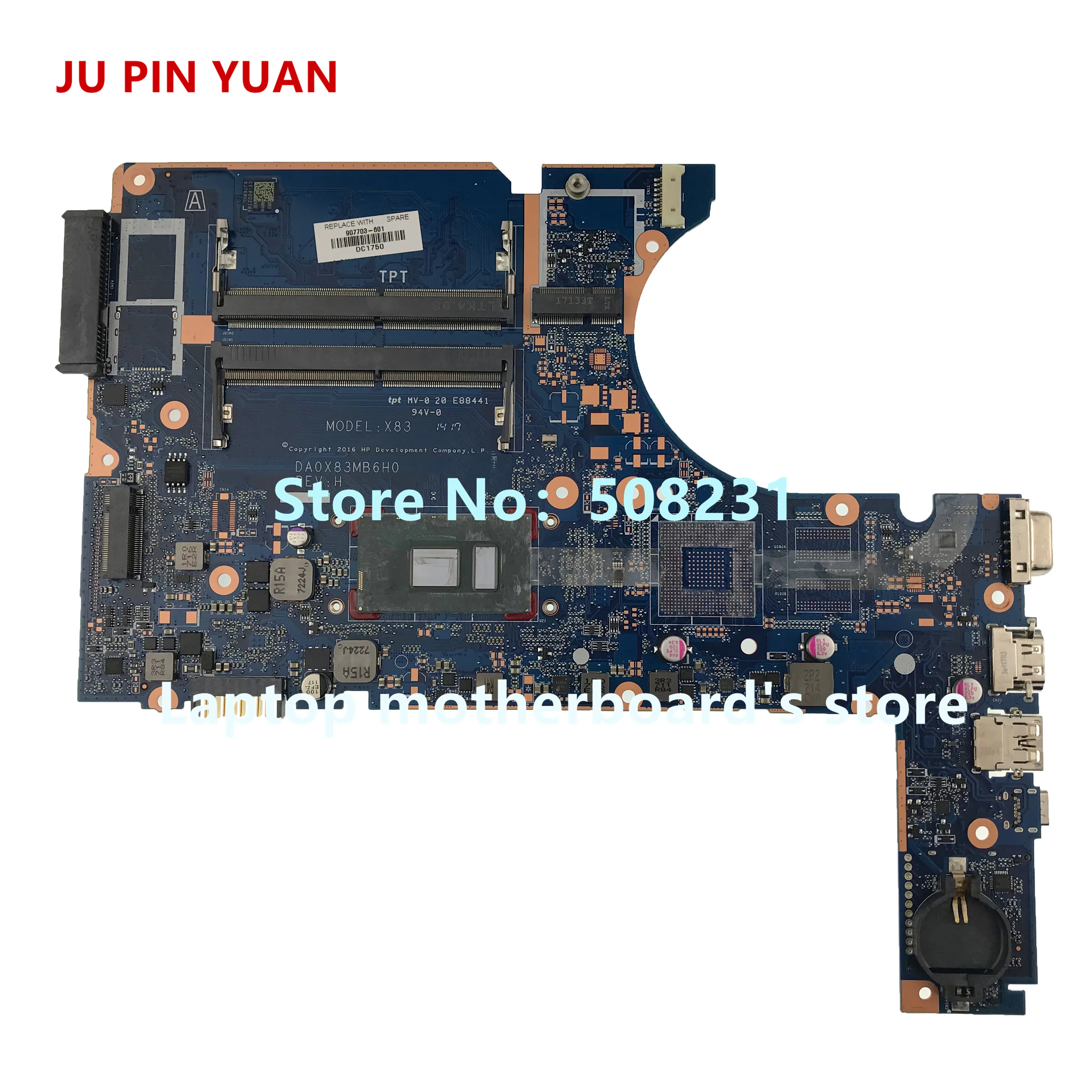 Ju pin yuan 907703 601 001X83 DA0X83MB6H0 материнская плата для ноутбука HP ProBook 450 G4 ноутбук ПК I5 7200U