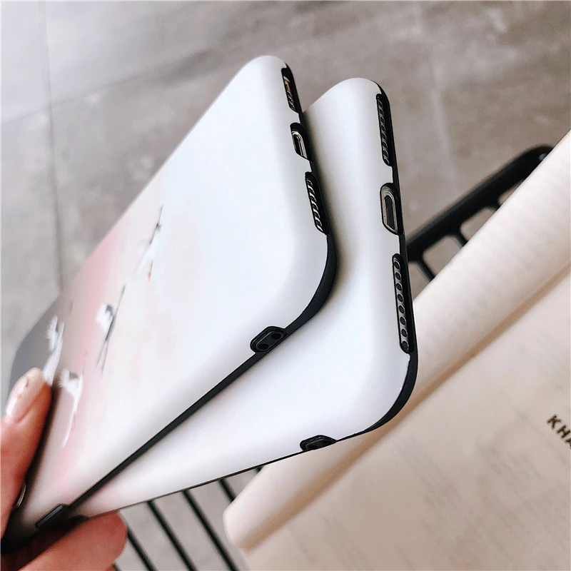 3CPizai For iPhone Xs Max XR Cases Retro Japanese crane Apple iphone X 6 7 8 Plus 6s Phone Soft Covers Shockproof |