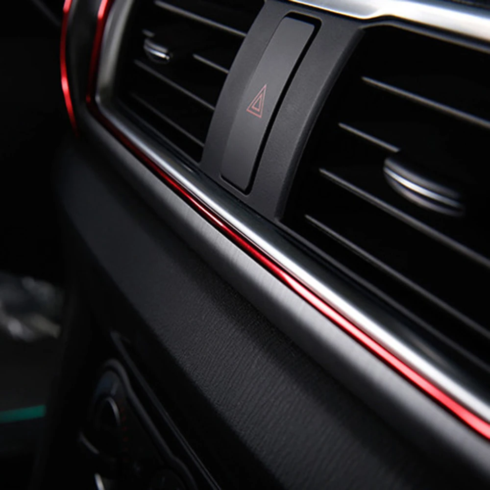 

5M Chrome Trim Car Atuo Interior Exterior Moulding Strip Decorative Line Red
