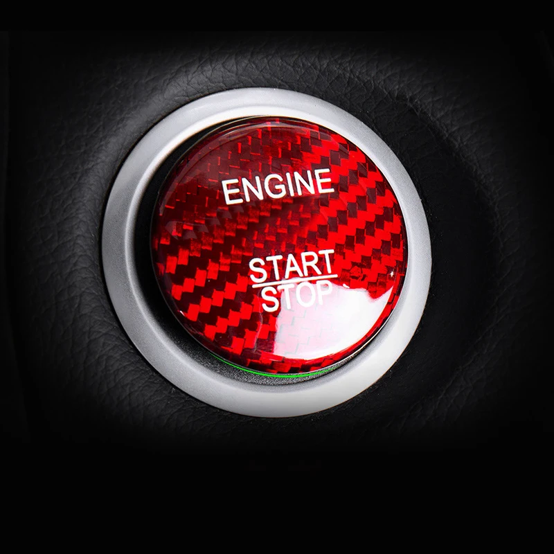 

Carbon Fiber Car Interior Engine Start Stop Button Cover Sticker Trim For BMW E60 E90 E91 E92 E93 E70 F10 F12 F25 F26 F15 F16