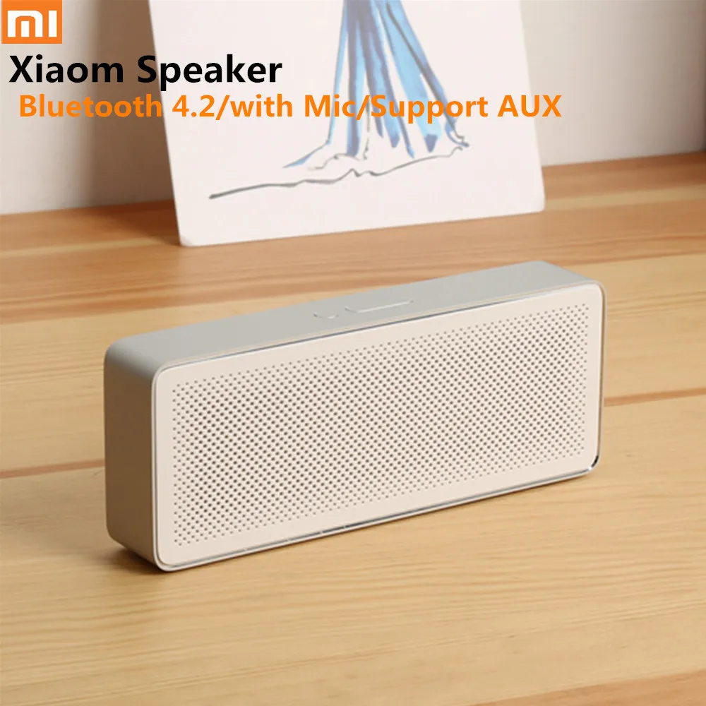 Оригинальный Xiaomi mi Bluetooth 4 2 портативный стерео Динамик Hands free с crophone поддержка AUX в