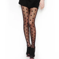 womens tights classic polka dot silk stockings ladies vintage faux tattoo round dot stockings pantyhose female hosiery 2 colors