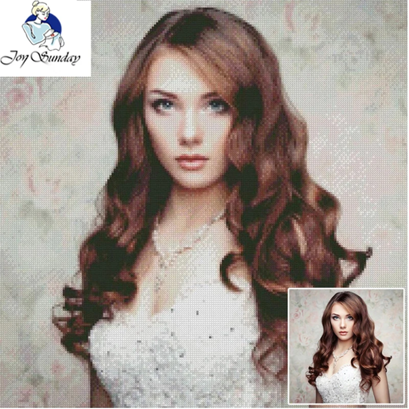 JoySunday 5D DIY фото на заказ Алмазная картина вышивка крестиком квадратный горный