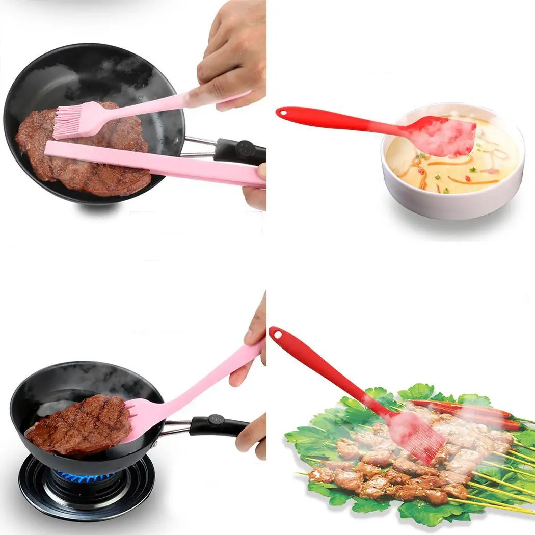 2 цвета силиконовый инструмент для приготовления пищи ложка яиц лопатка красная