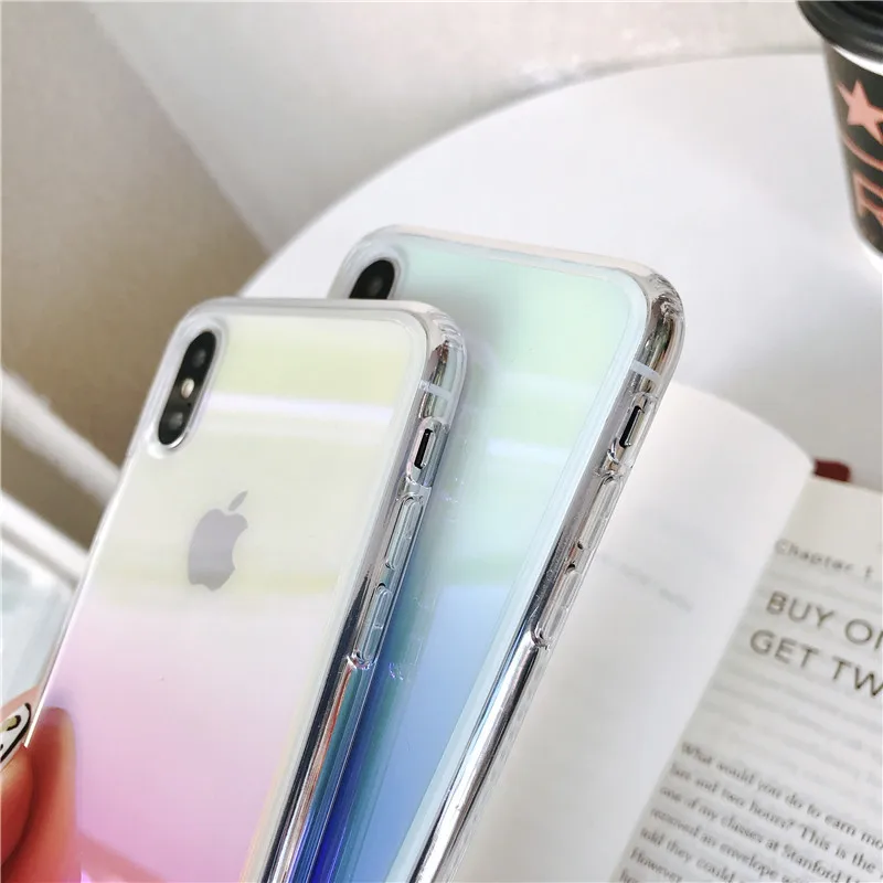 Kexin для iphone X Xs Max Xr чехол телефона крутой постепенный цветной Apple 7 8 Plus прозрачный