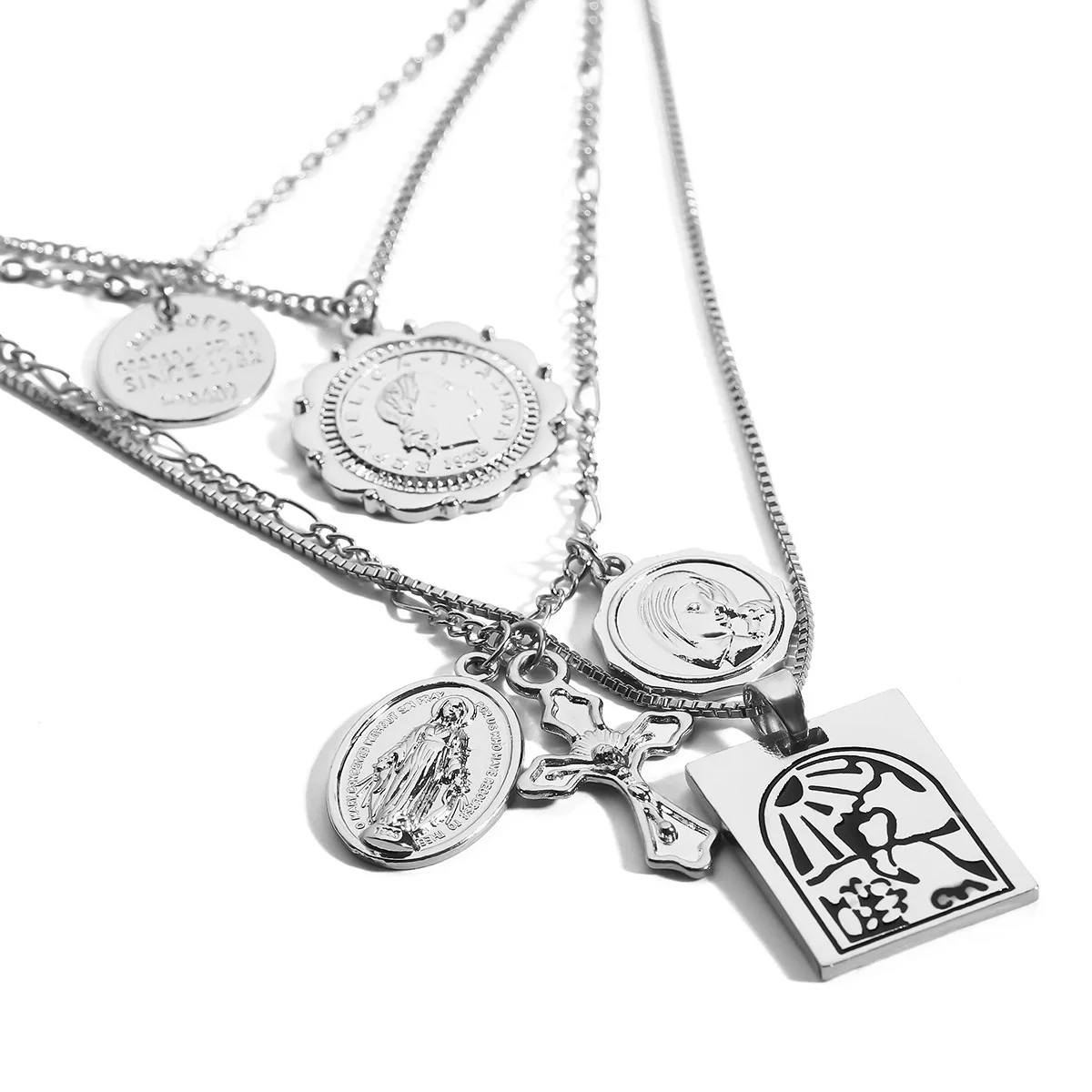 5 шт./компл. богемное модное геометрическое ожерелье с прямоугольной подвеской