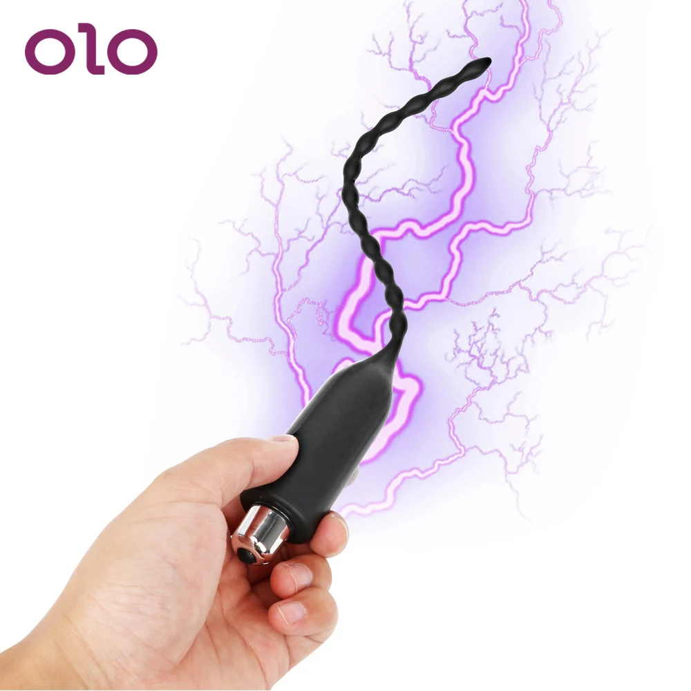 Виброкатетер OLO для пениса с электрическим током конский глаз звуковые