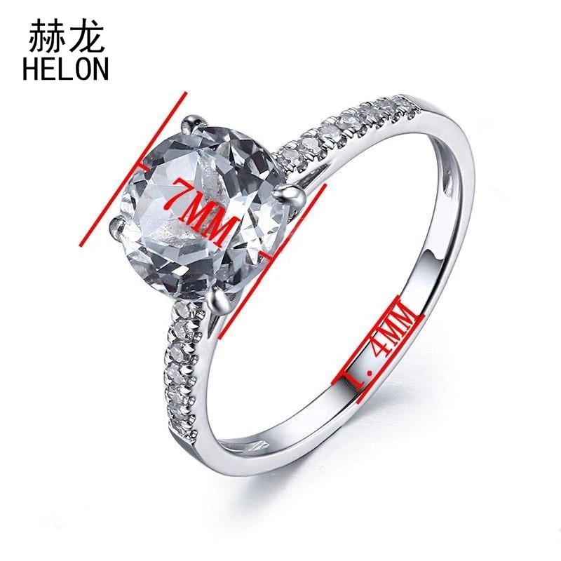 Настоящее серебро 925 пробы круглая огранка 100% натуральный белый топаз проложить