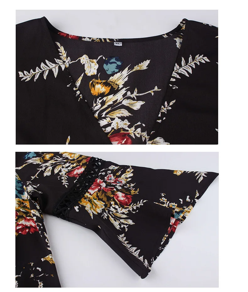 MagicPark женское летнее чайное платье винтажное с рукавами-трубами сексуальное