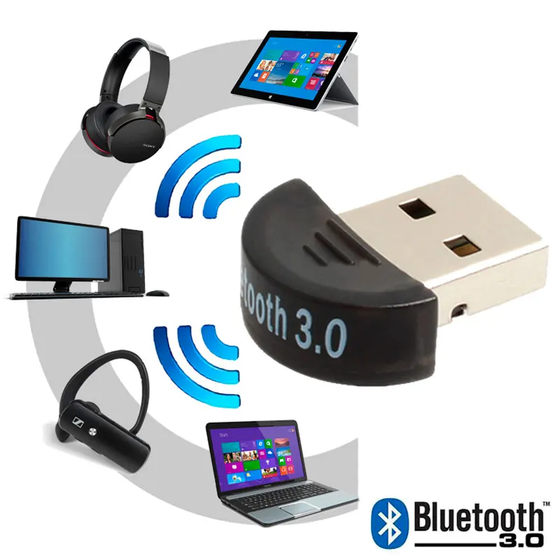 Мини Антенна OcioDual Bluetooth USB адаптер V3.0 EDR для Windows XP Vista 7 8 и 10 совместимый с Micro