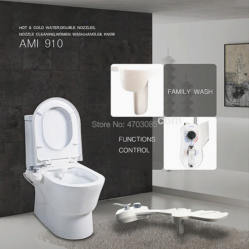 

Warm water toilet seat shower Feminine Hygien and Clean Butt bidet Retractable Nozzle Bidet Spray With Self Cleaning