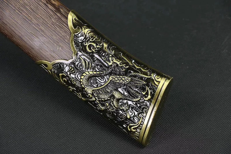 Qing Dynasty прямой клинок КИТАЙСКИЙ ручной работы Дамасская сложенная сталь + ГЛИНА