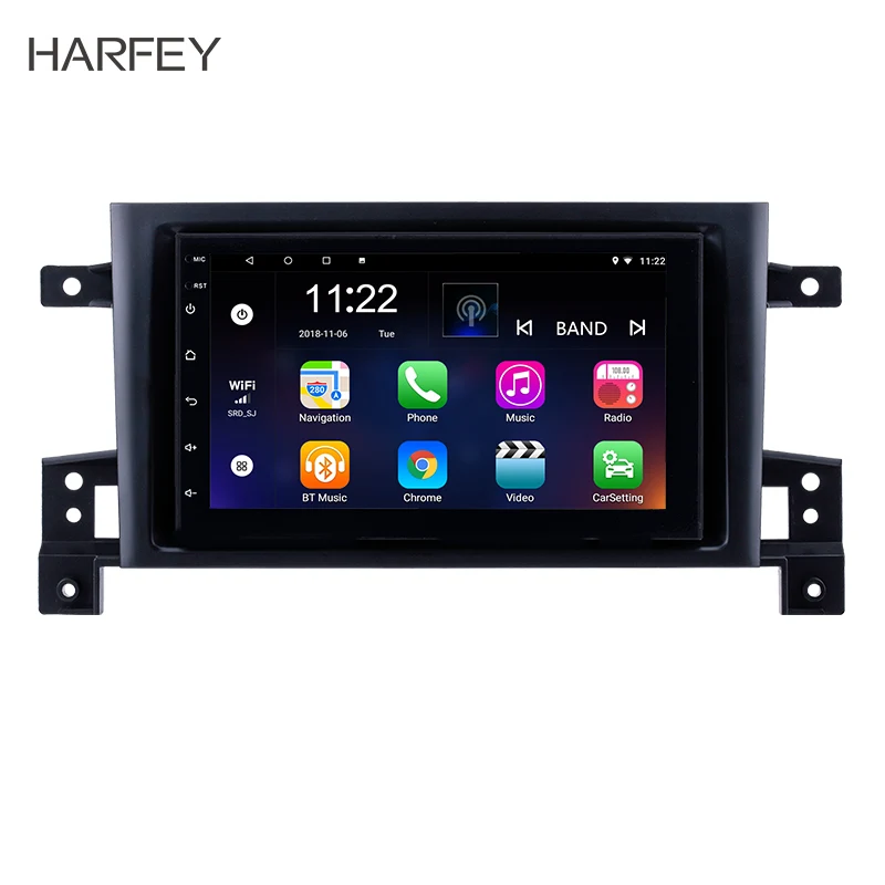 Harfey четырехъядерный Android 6 0 Автомобильный Радио Стерео 7 дюймов 2 din