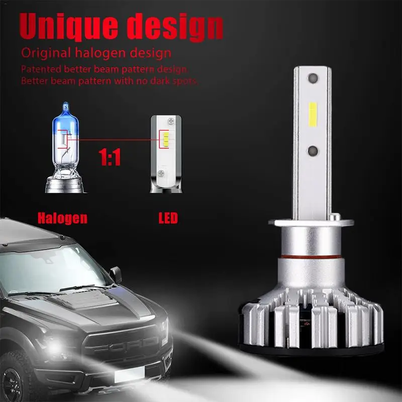 

2PCs LED Headlight Bulbs Conversion Kit 6000K Cool White Headlamp