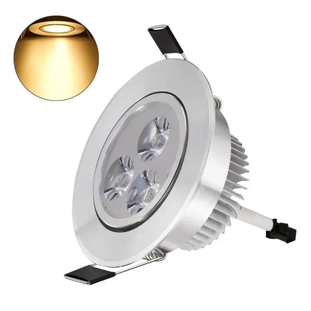 3 Вт круглый Яркость утопленный потолочный светильник 280LM AC85-265V 50/60Hz светодиодный