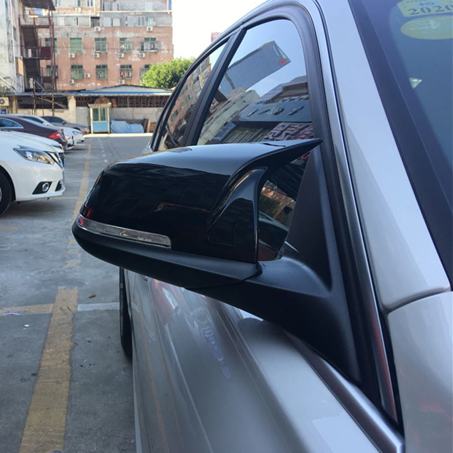 

1 Pair Car Rearview Mirror Cover Gloss Blac ABS Plastic Left and Right For BMW F20 F21 F22 F30 F32 F36 X1 F87 M3