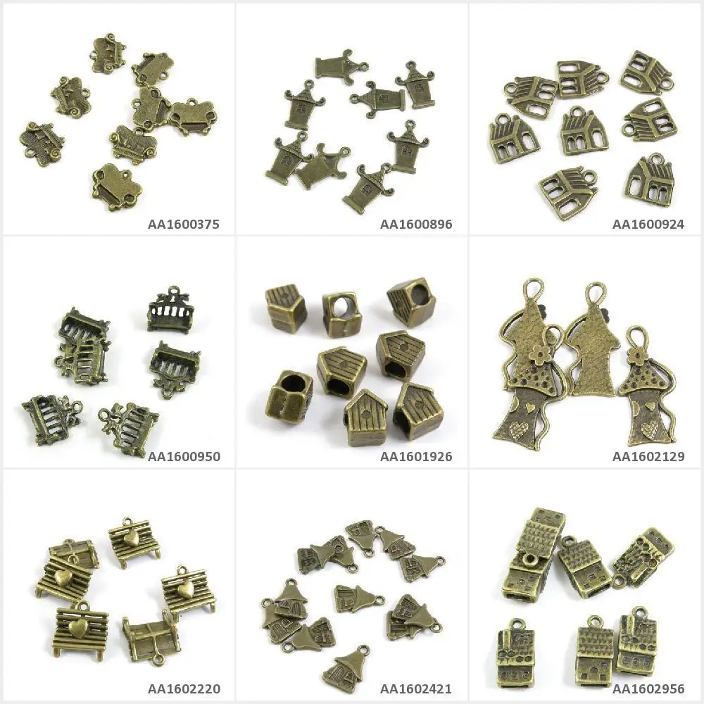 Винтажное ювелирное изделие бронзового цвета подвесы для маленького дома кресло