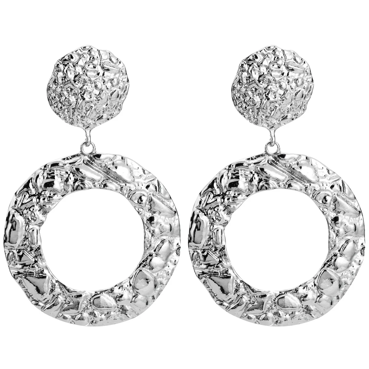 Женские Геометрические серьги MEATILO большие круглые висячие золотистого и