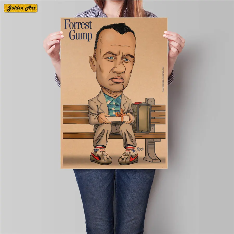 Винтажный постер фильма FORREST GUMP из крафт-бумаги ретро принт картина для гостиной