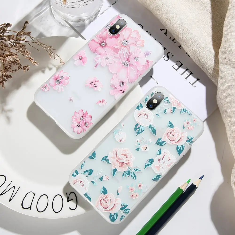 KISSCASE Модный цветочный чехол для iPhone 6 6S 7 8 Plus X XS MAX XR Ультратонкий Мягкий ТПУ чехлы