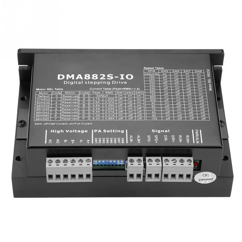 DMA882S IO 2 фазный Драйвер шагового двигателя для 60/86/110 точность сервопривода