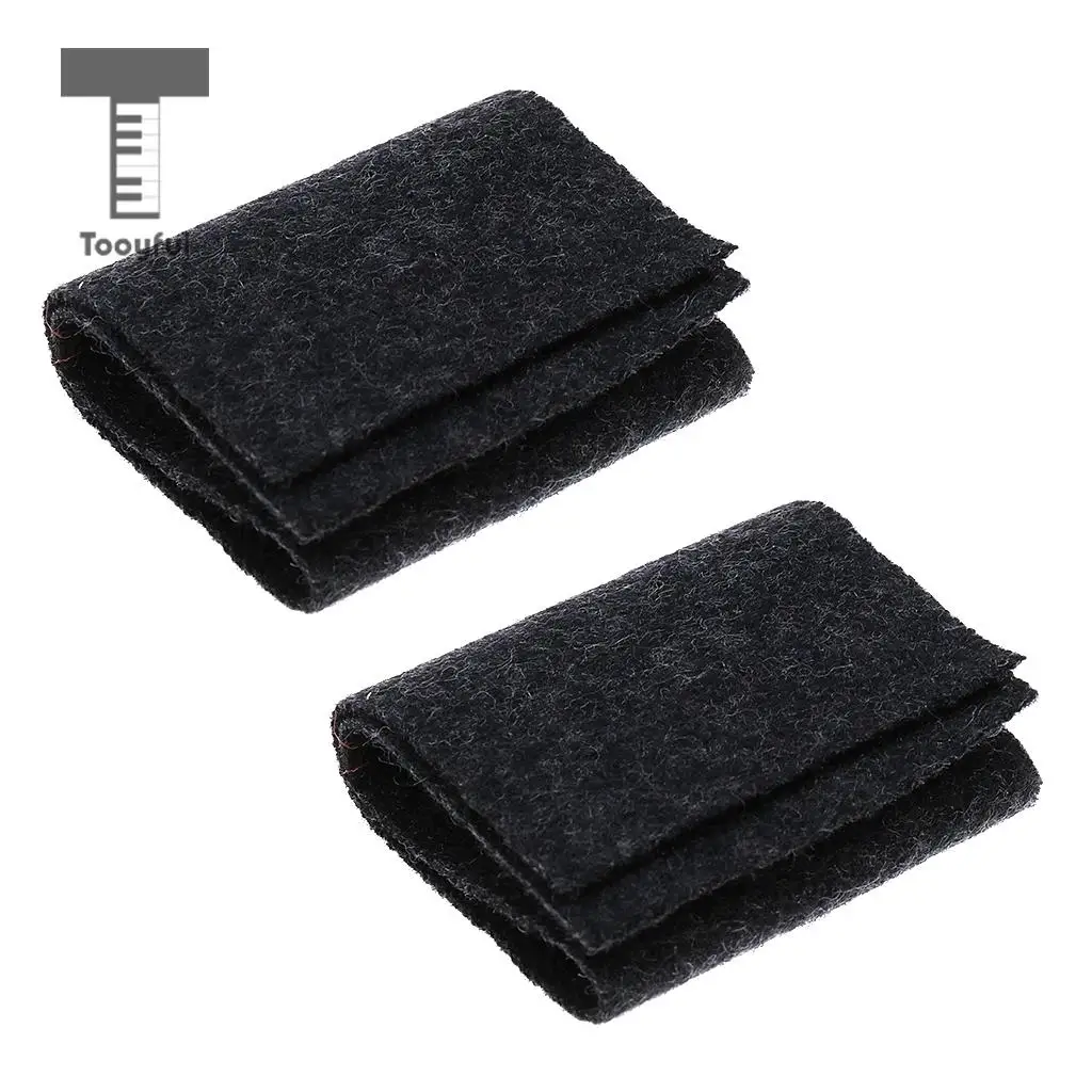 

Tooyful Pack of 2 Wool Erhu Silencer Pads Silencing Mats Muffler Erhu Practice Parts Black