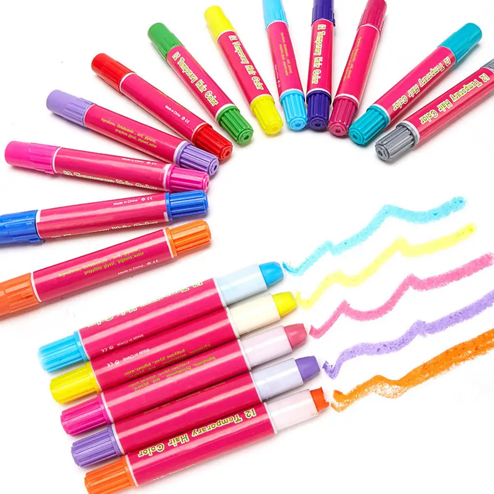 

Hair Coloring Sets Disposable Hair Coloring Waxes Chalk Pens Dye Set Temporary Hairdressing Accessories