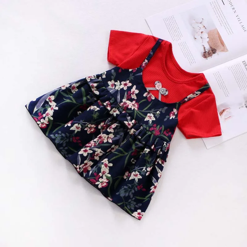2019 Brand 1 PC Kid Baby Girls Dress New Fashion Floral Ruffle Party Princess Short Sleeve Clothes Flower 3M-3Y | Детская одежда и
