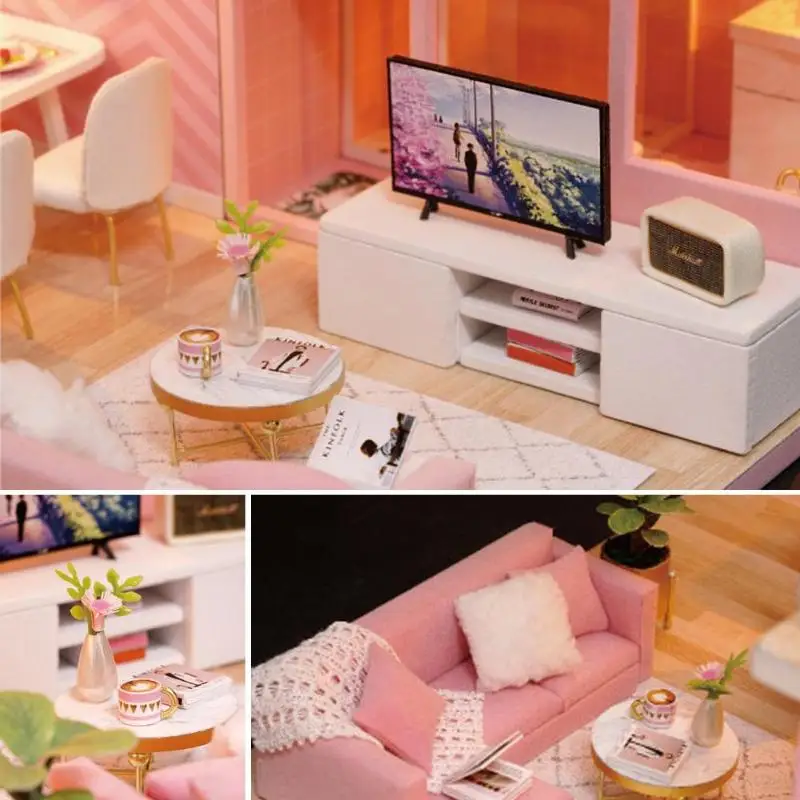 Детский Кукольный Домик DIY детский деревянный миниатюрный кукольный домик