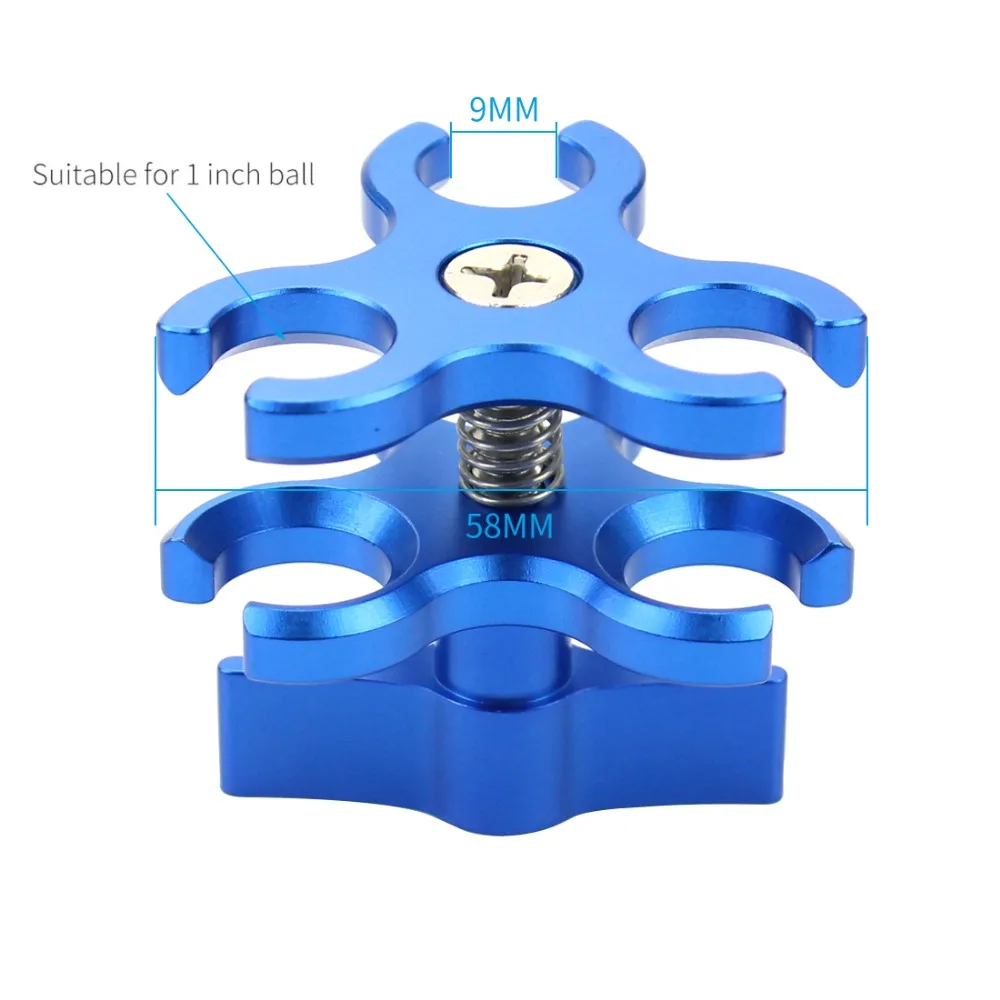 Кронштейн для крепления вспышки дайвинга с зажимом бабочкой 1 дюйм шаровая
