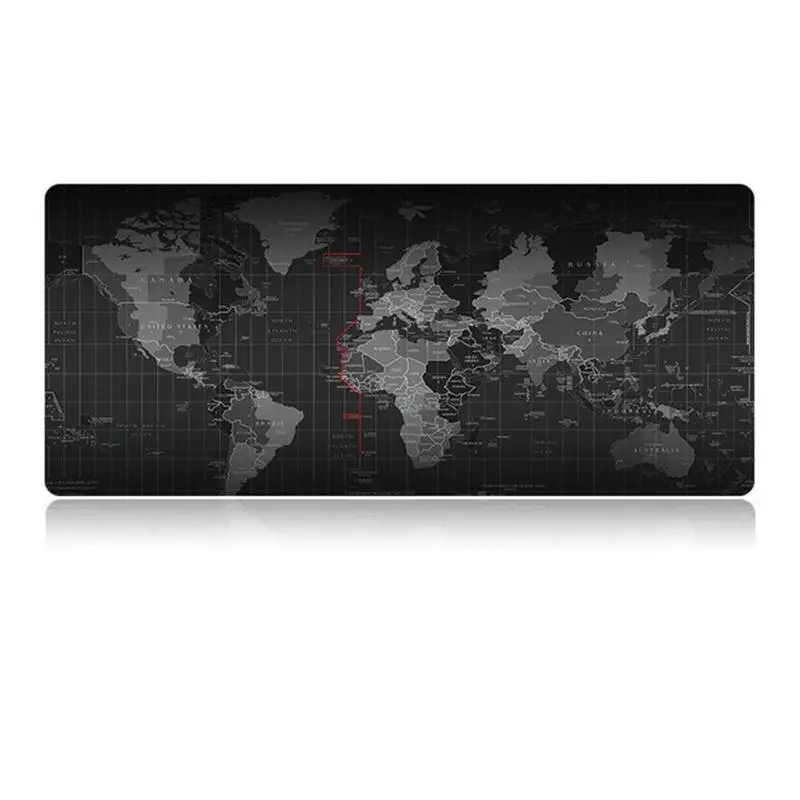 Extra Large Mouse Pad World Map Mousepad Anti-slip Natural Rubber Gaming Mat with Locking Edge for Laptop Notebook Compute | Компьютеры и